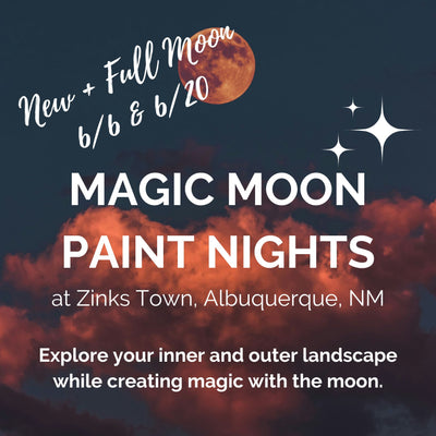 Magic Moon Paint Nights | New Moon | Full Moon | Zinks Town | Albuquerque, NM | Inner Light Botanicals | Mandee Nicole | Magic