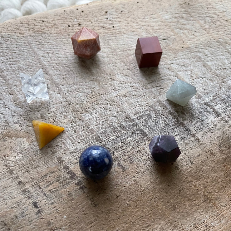 Inner Light Botanicals online crystal shop 7 Chakra Sacred Geometry Crystal Set