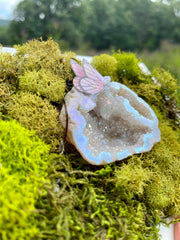 CHRYSALIS Mini Moss Wall (framed) | Angel Aura Quartz Crystal | Monarch Butterfly | Stars | Inner Light Botanicals | www.innerlightbotanicals.com