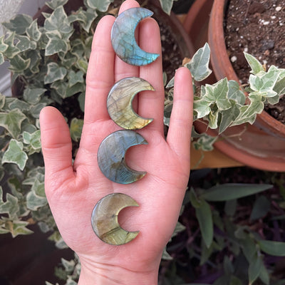 Inner Light Botanicals online crystal shop Labradorite Crescent Moon Crystal